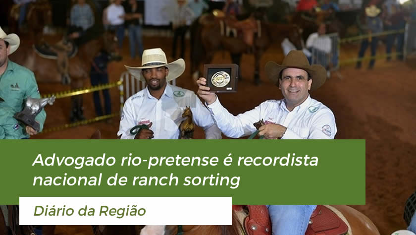 Advogado rio-pretense é recordista nacional de ranch sorting